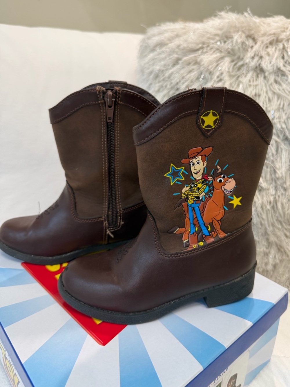 Disney Toy Story Cowboy Boots with Woody & Bullseye Graphic
